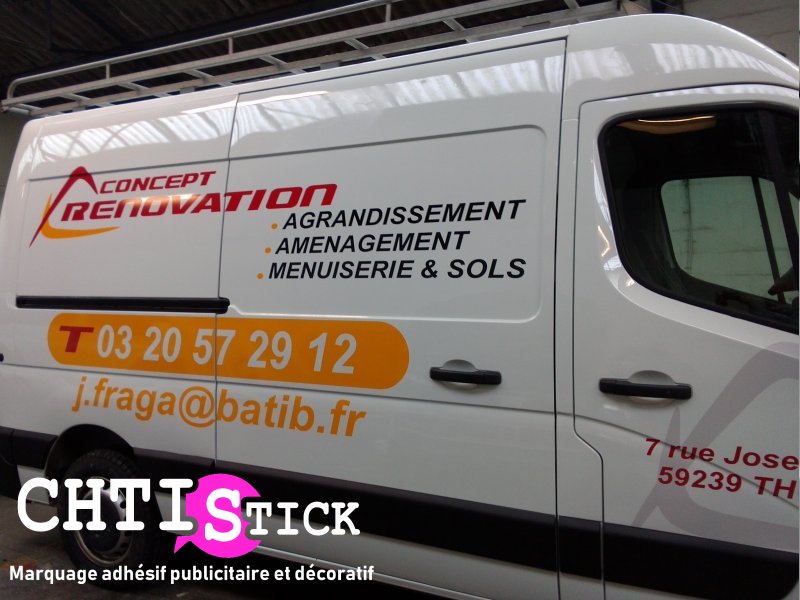 marquage vehicule utilitaire, renault master