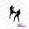 STICKER BOXE PIEDS POINGS 