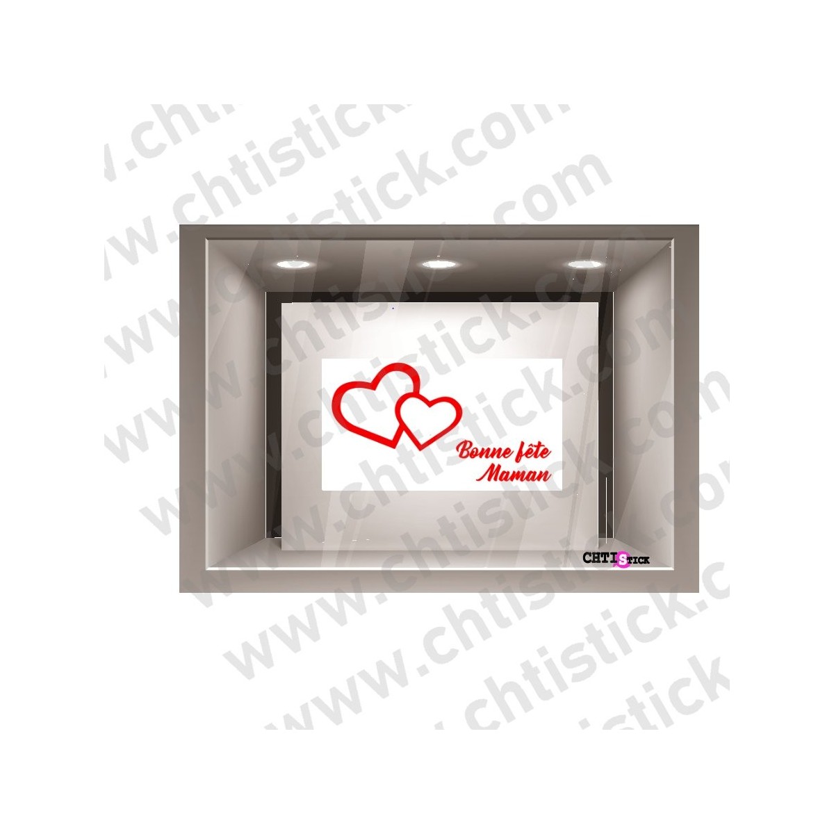 chtistick STICKER FETE DES MERES ELECTROSTATIQUE 