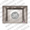 AUTOCOLLANT NUMERO PORTE ROND CREUSE 15