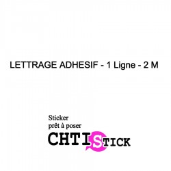 STICKER TEXTE DROIT 1 ligne 2m