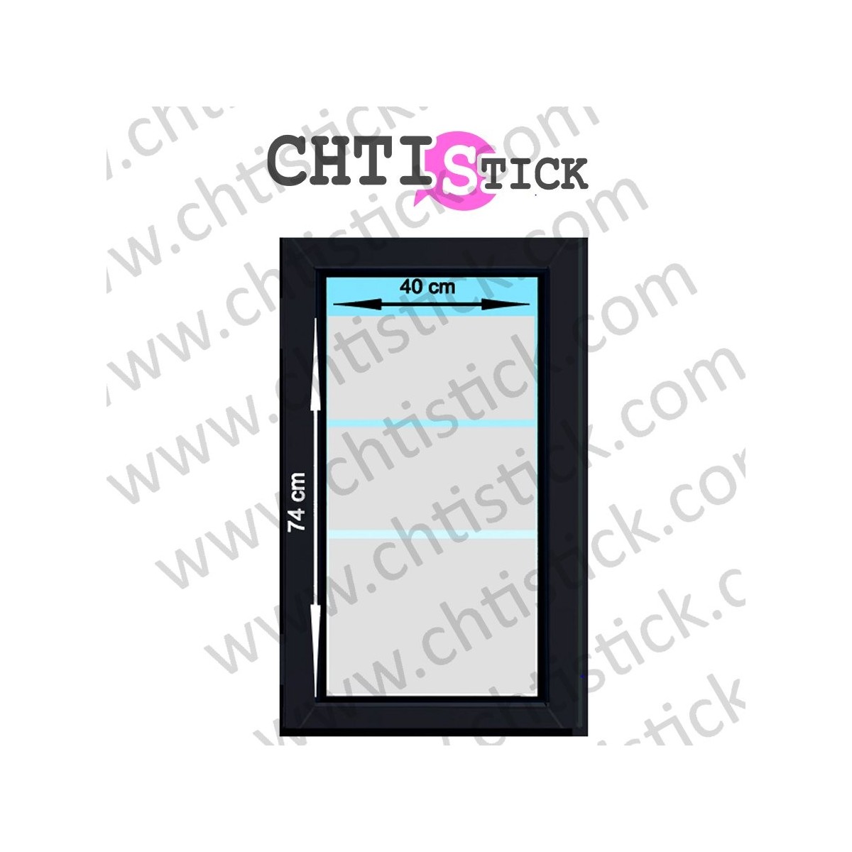 FILM DEPOLI FENETRE DEGRADE n°4 0.4 x 0.74 m