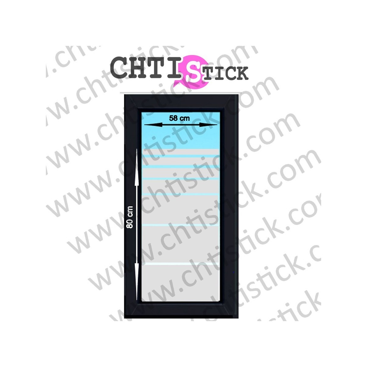 FILM DEPOLI FENETRE DEGRADE n°1 0.58 x 0.8 m