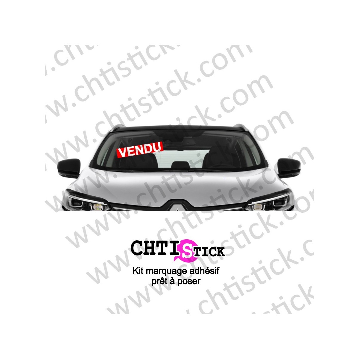 AUTOCOLLANT PARE BRISE VENDU X 20