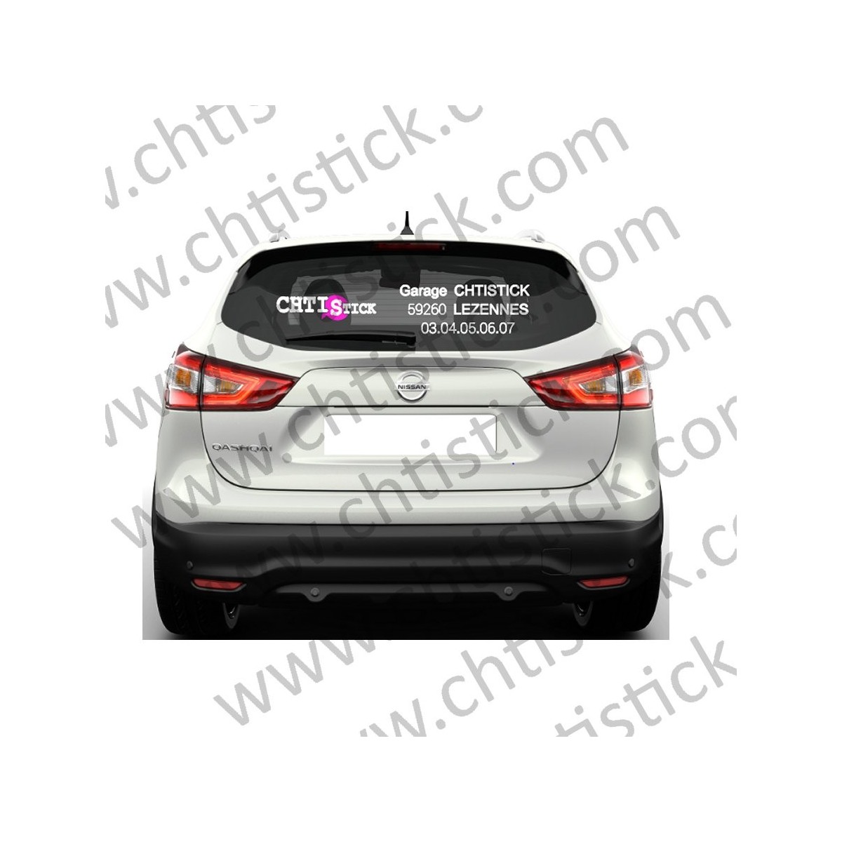 chtistick MARQUAGE VITRE ARRIERE LOGO