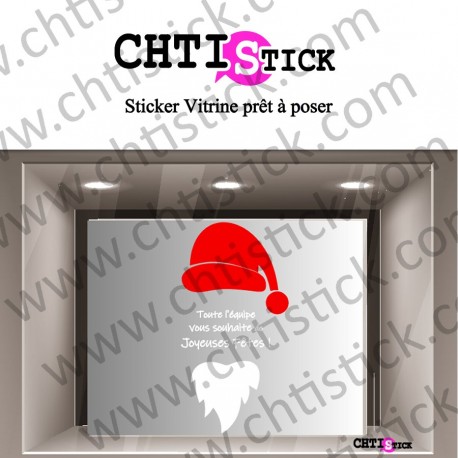 STICKER VITRINE NOEL TEXTE