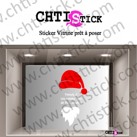 STICKER VITRINE NOEL COMMANDE