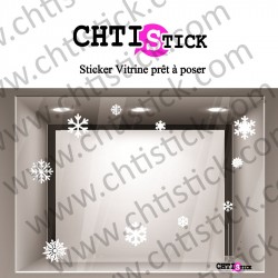 STICKER VITRINE NOEL FLOCONS