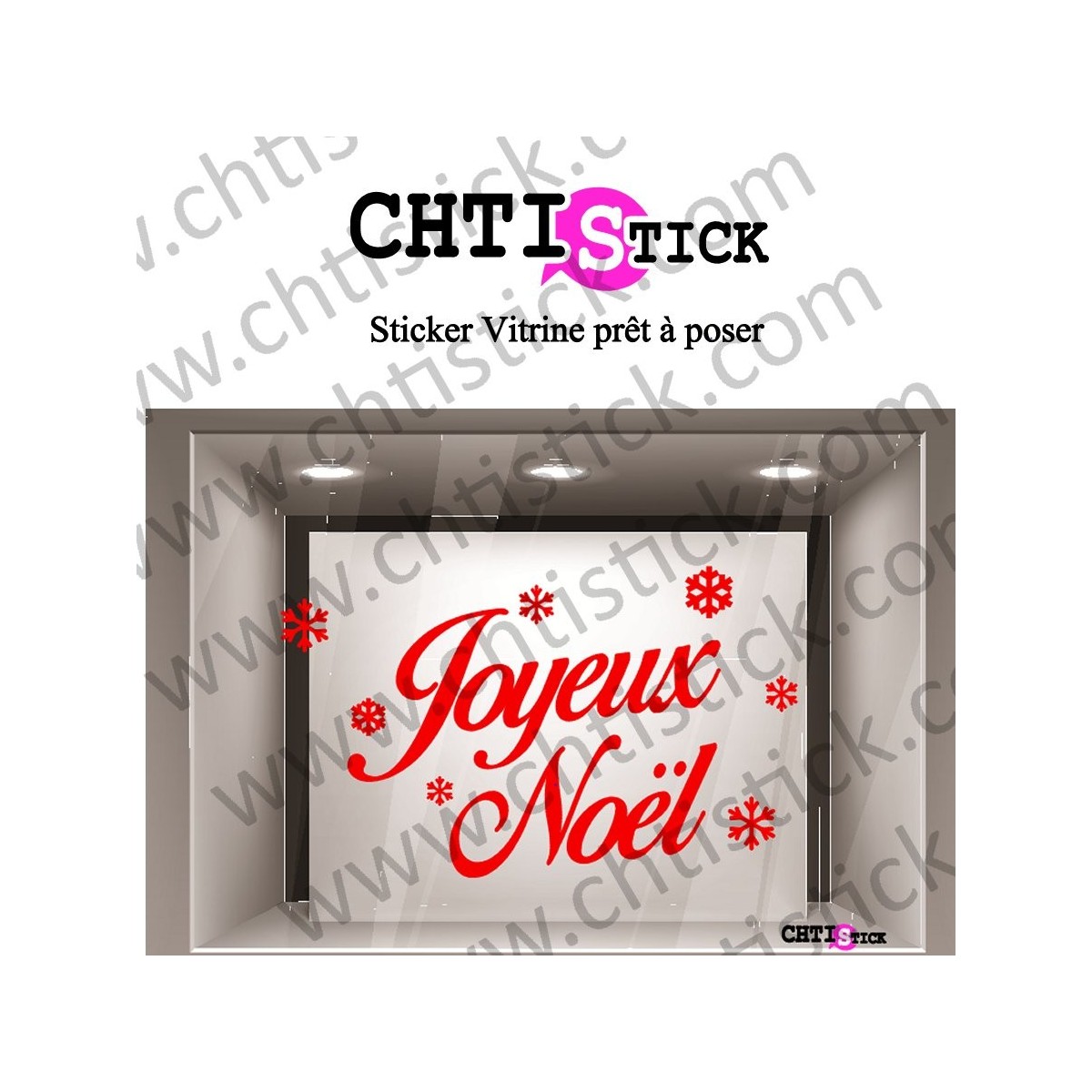 STICKER VITRINE JOYEUX NOEL