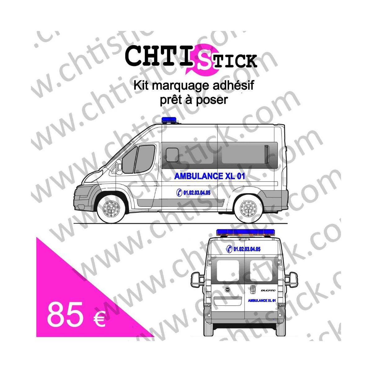 chtistick KIT RAISON SOCIALE AMBULANCE