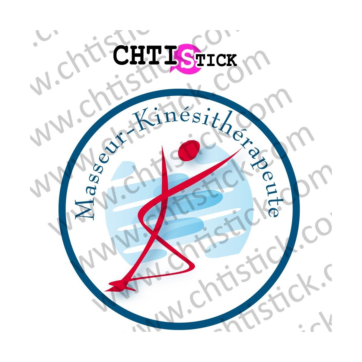 STICKER LOGO MASSEUR KINESITHERAPEUTE 