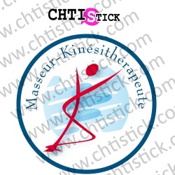 STICKER LOGO KINESITHERAPEUTE IMPRIME