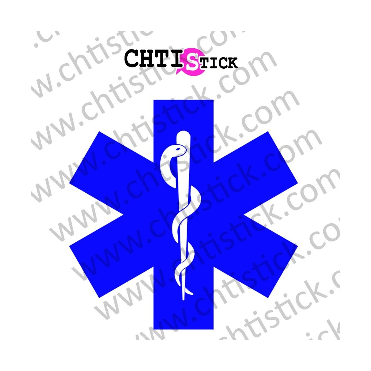 Autocollant croix de vie ambulance
