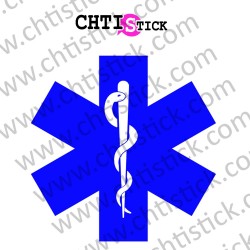 STICKER CROIX DE VIE CADUCEE
