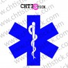 chtistick AUTOCOLLANT CROIX CADUCEE