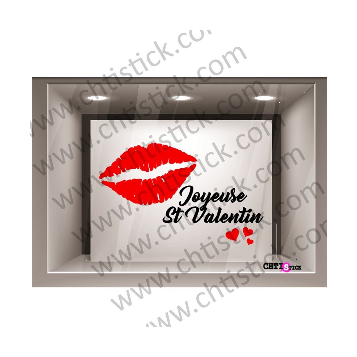 STICKER VITRINE SAINT VALENTIN