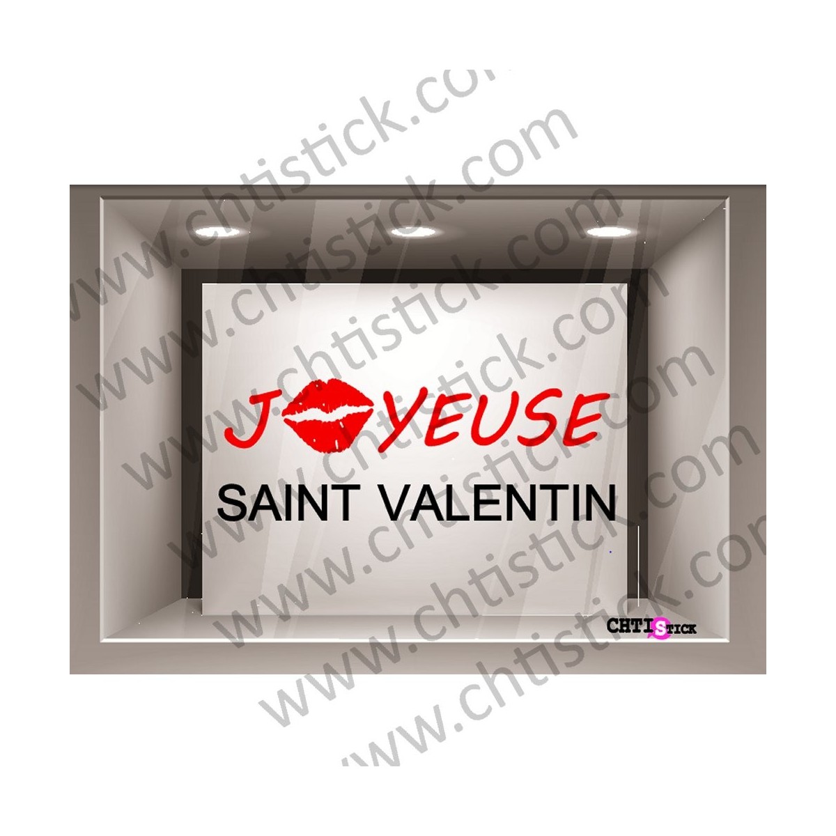 STICKER VITRINE SAINT VALENTIN 2