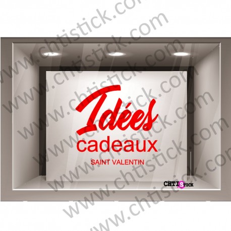 STICKER VITRINE IDEES CADEAUX