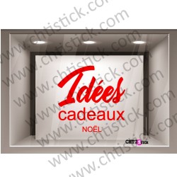 STICKER VITRINE IDEES CADEAUX