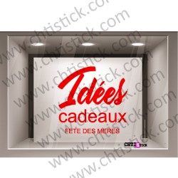 STICKER VITRINE IDEES CADEAUX