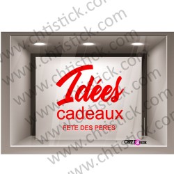 STICKER VITRINE IDEES CADEAUX