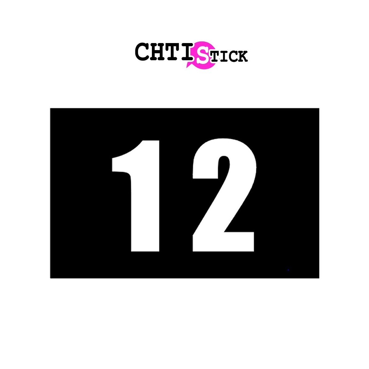 chtistick NUMERO MAISON AUTOCOLLANT FOND