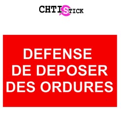 AUTOCOLLANT DEFENSE ORDURES 