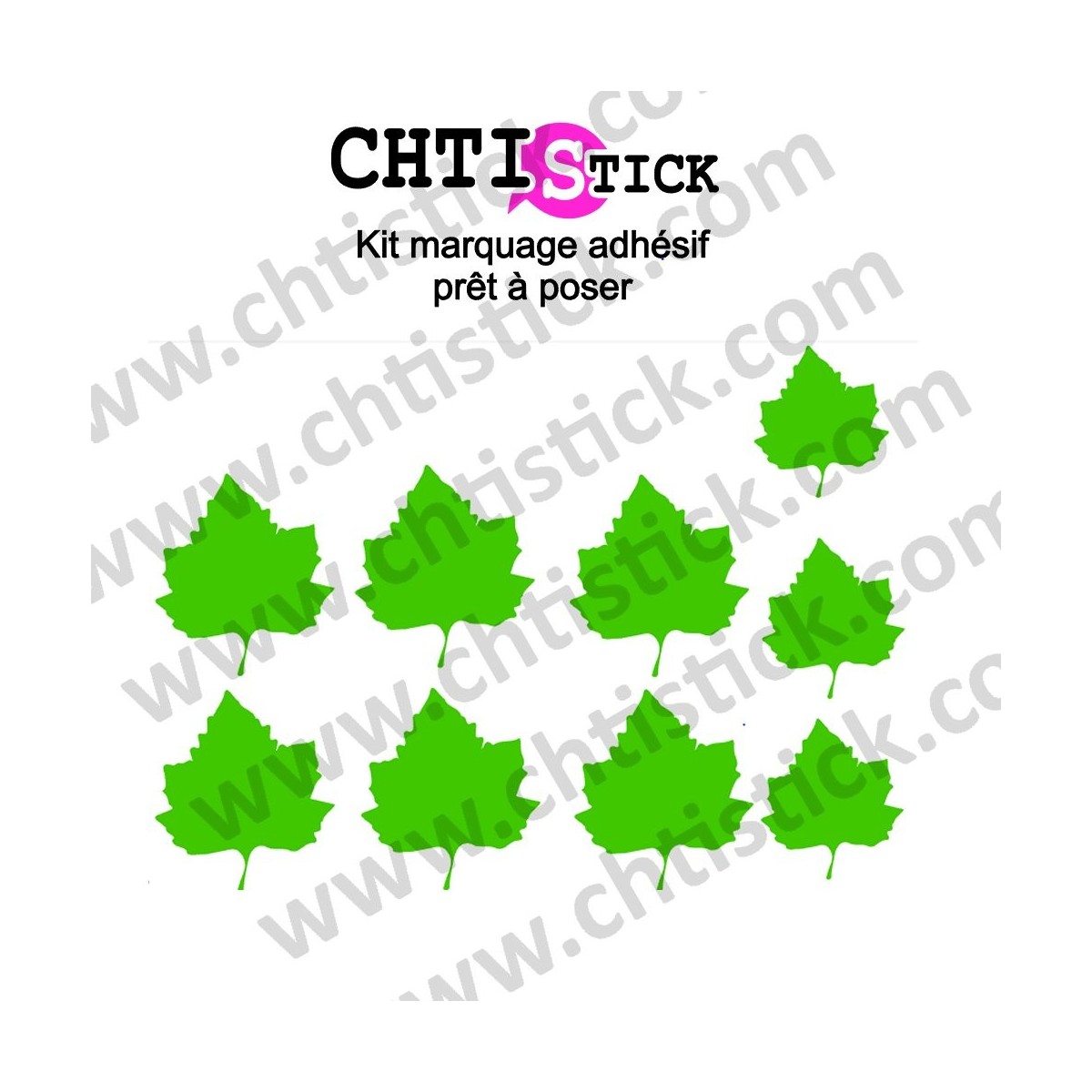 chtistick STICKER FEUILLE