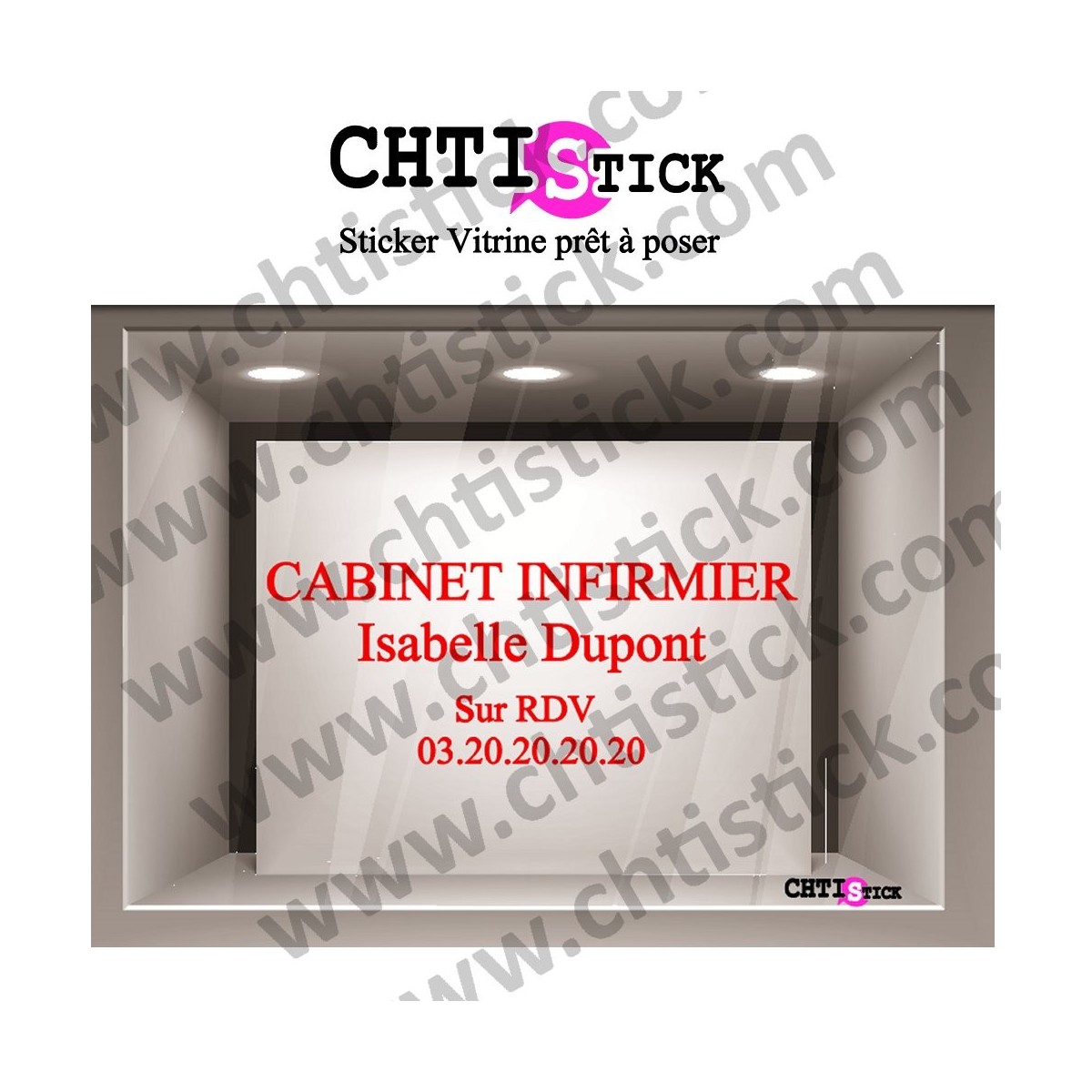 LETTRAGE ADHESIF CABINET INFIRMIER 01