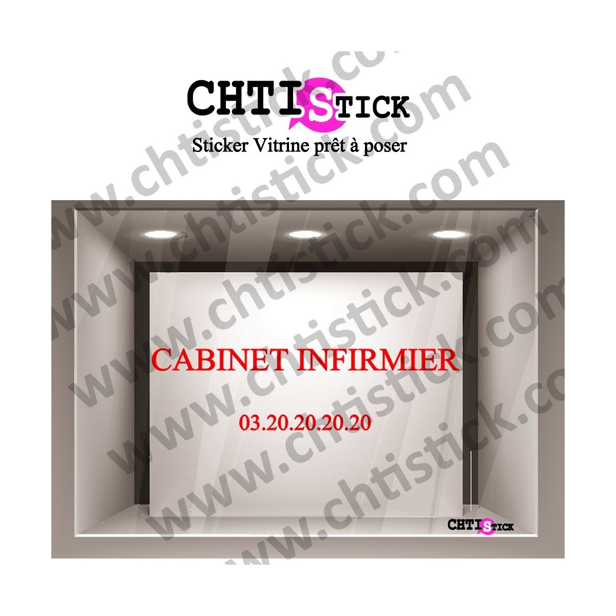 LETTRAGE ADHESIF CABINET INFIRMIER 03