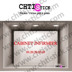 LETTRAGE ADHESIF CABINET INFIRMIER 03