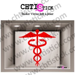 STICKER CADUCEE OSTEOPATHE