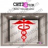 STICKERS CADUCEE OSTEOPATHE KINE