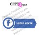 AUTOCOLLANT FACEBOOK PERSONNALISE