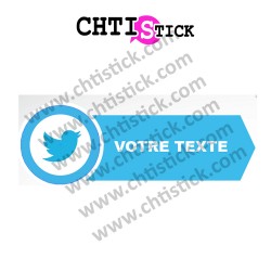 AUTOCOLLANT TWITTER PERSONNALISE