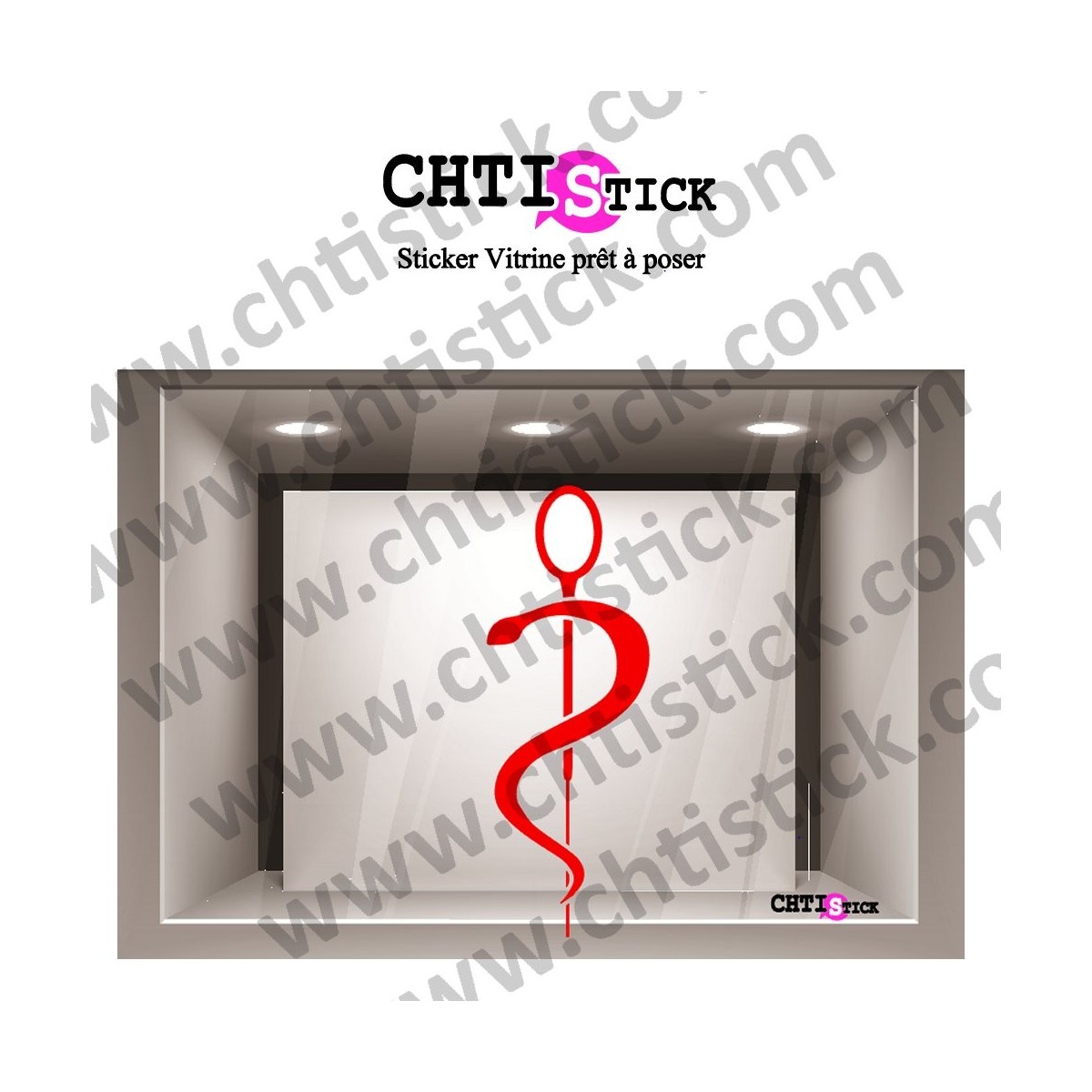 STICKER CADUCEE KINESITHERAPEUTE 2