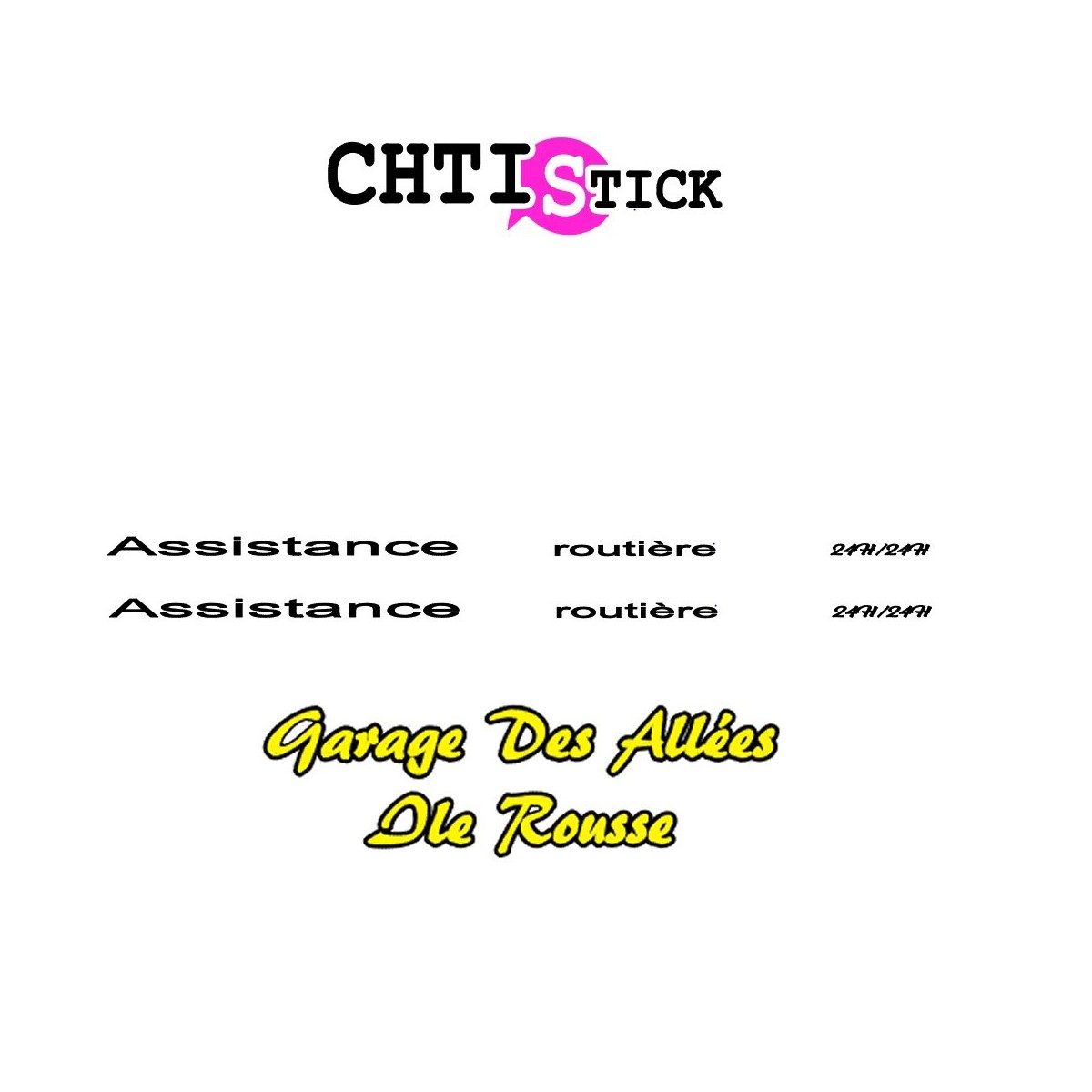 chtistick MARQUAGE DEPANNEUSE GARAGE DES ALLEES
