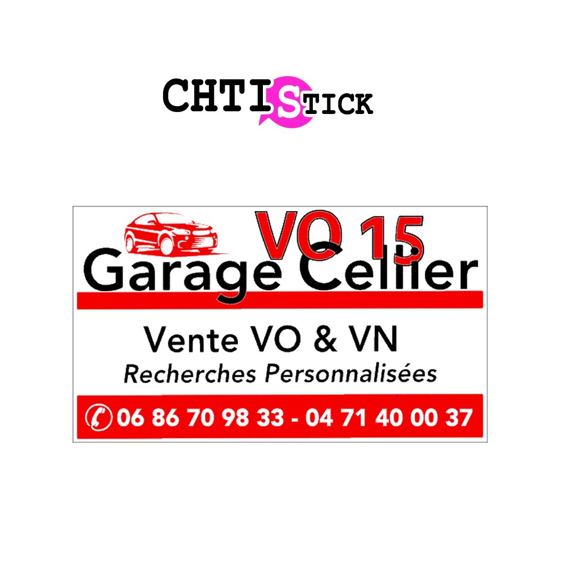 GARAGE CELLIER- PLAQUE AIMANTEE