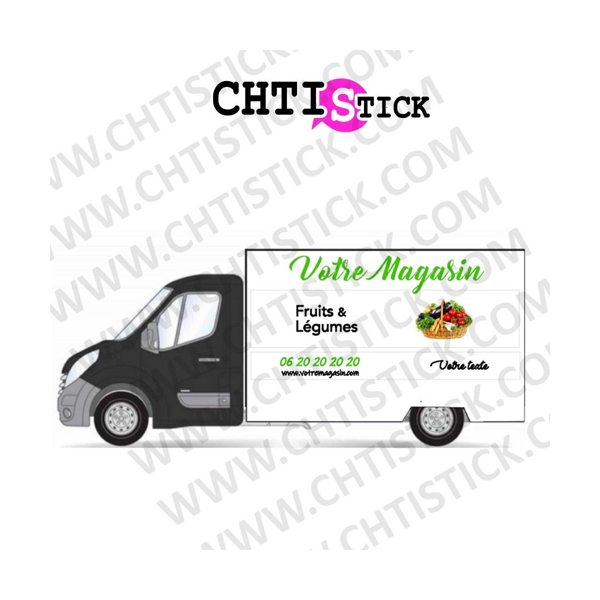 chtistick MARQUAGE CAMION AMBULANT FRUITS LEGUMES