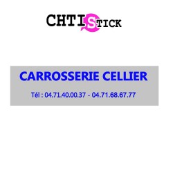 CLIENT GARAGE CELLIER- LETTRAGE bleu x 2