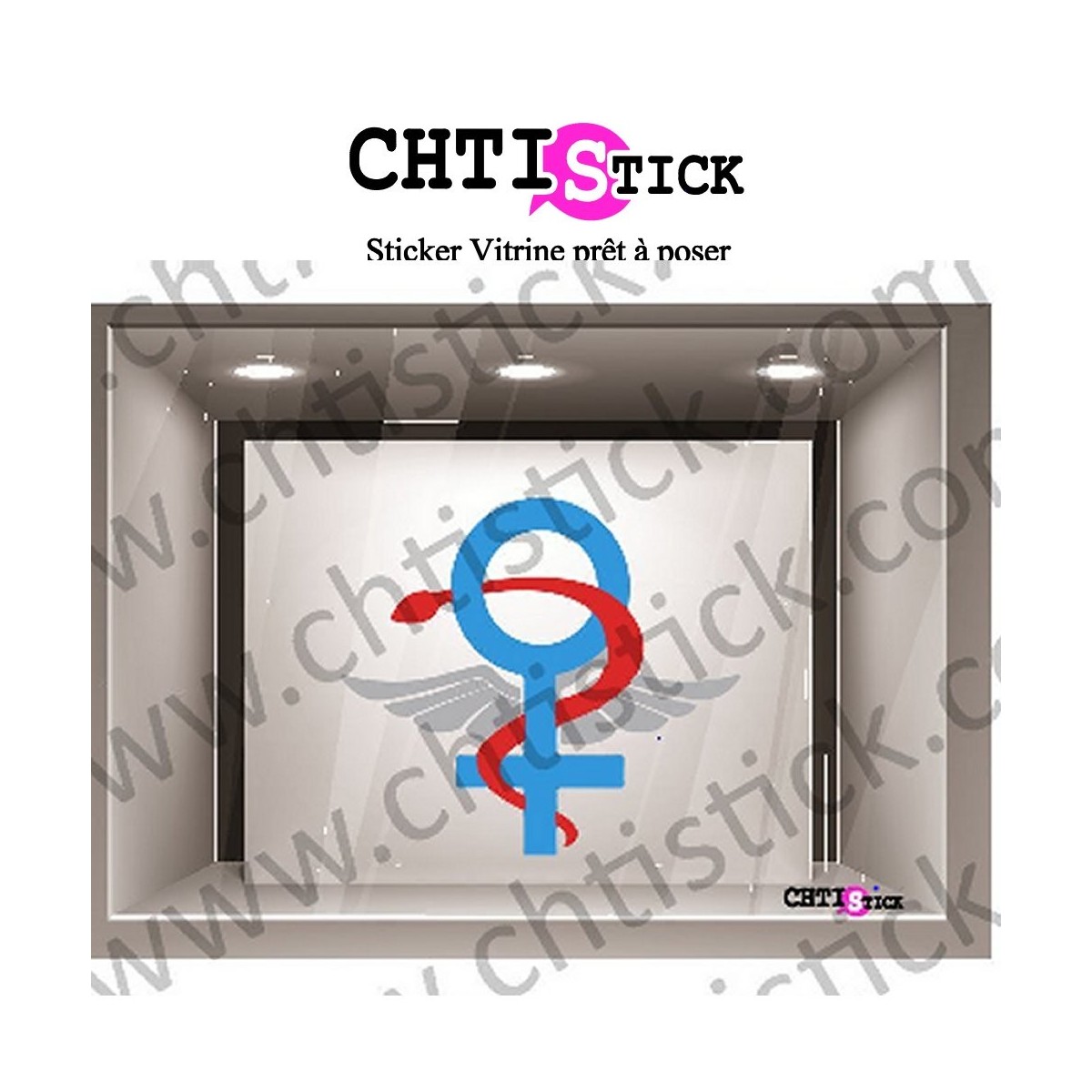 STICKER CADUCEE INFIRMIERE COL