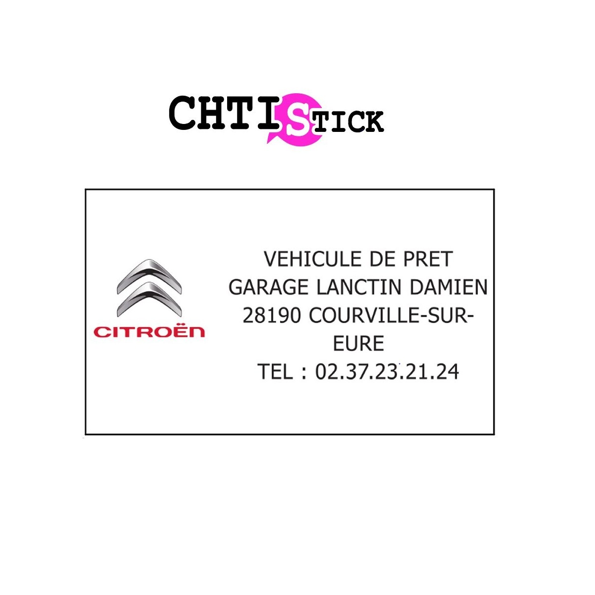 GARAGE LANCTIN- PLAQUE AIMANTEE x 2 