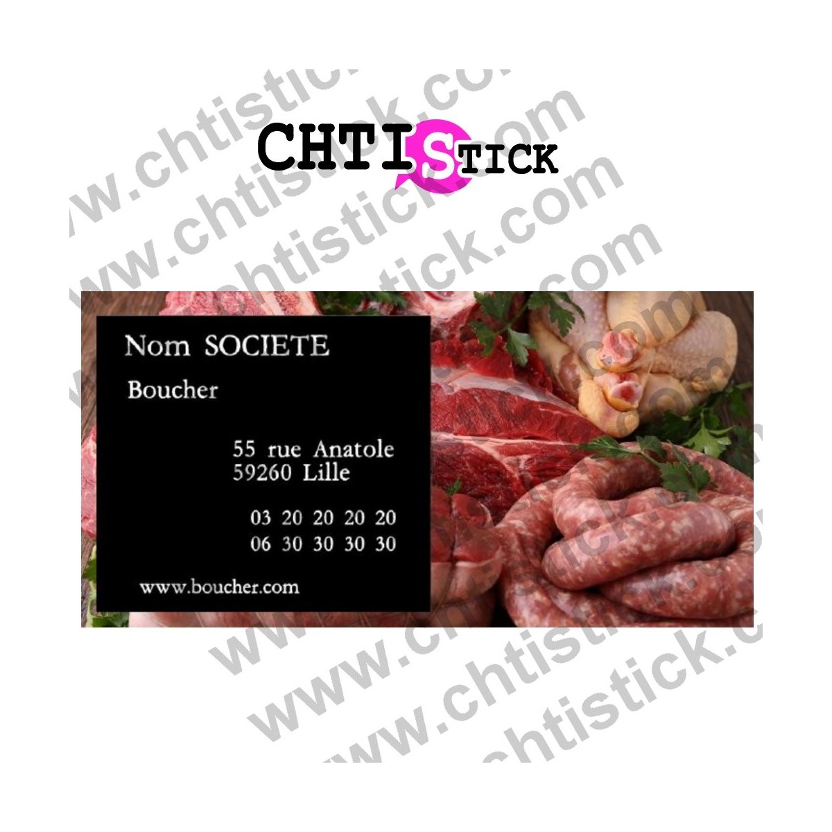 chtistick AUTOCOLLANT VEHICULE BOUCHER