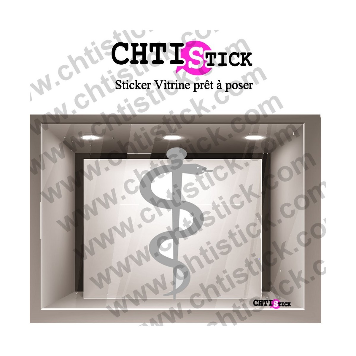 STICKER CADUCÉE INFIRMIÈRE DÉPOLI