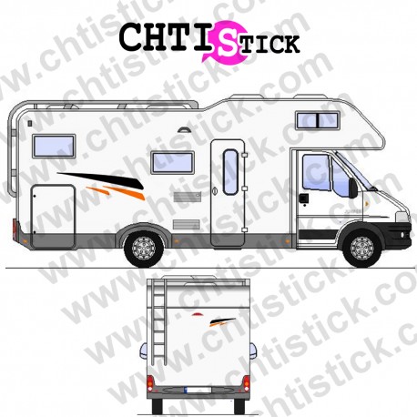 FENDT XL autocollant sticker camping car caravane caravan 4 Pièces