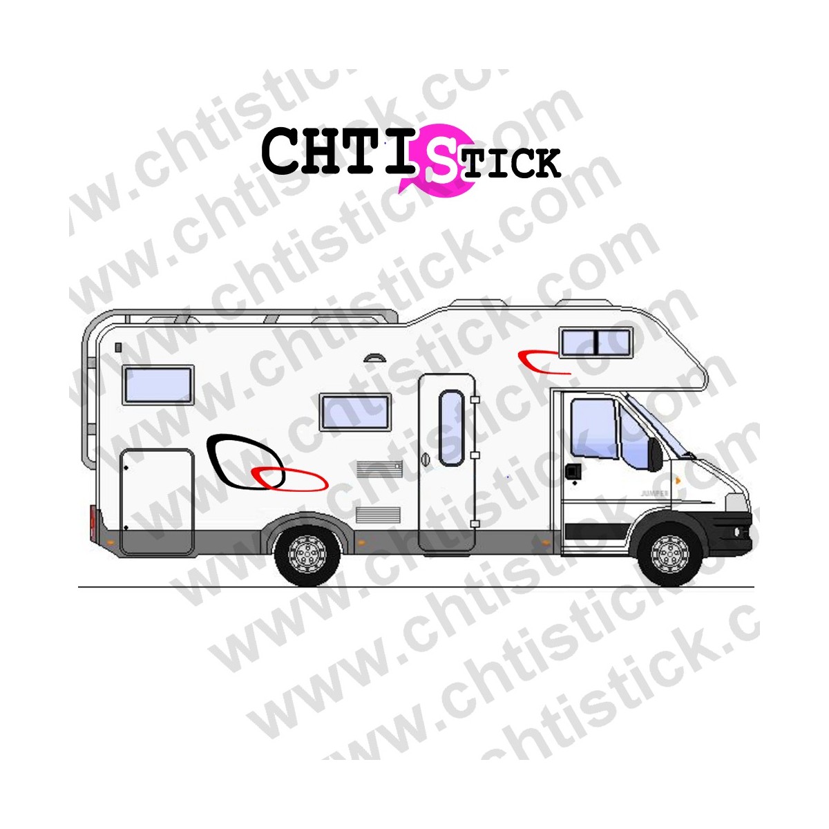 STICKER DECORATION CAMPING CAR 14