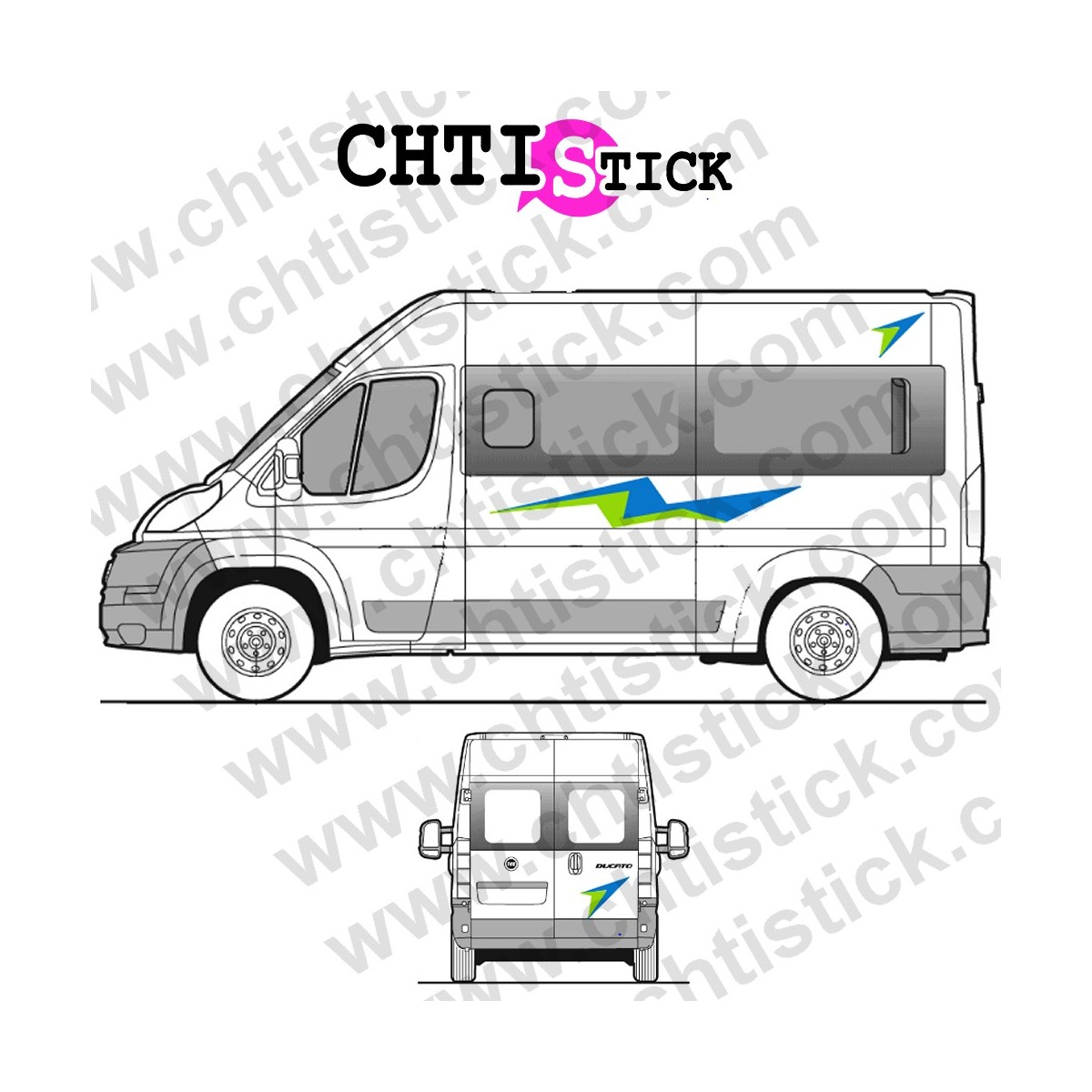 STICKER DECORATION FOURGON CAMPING CAR