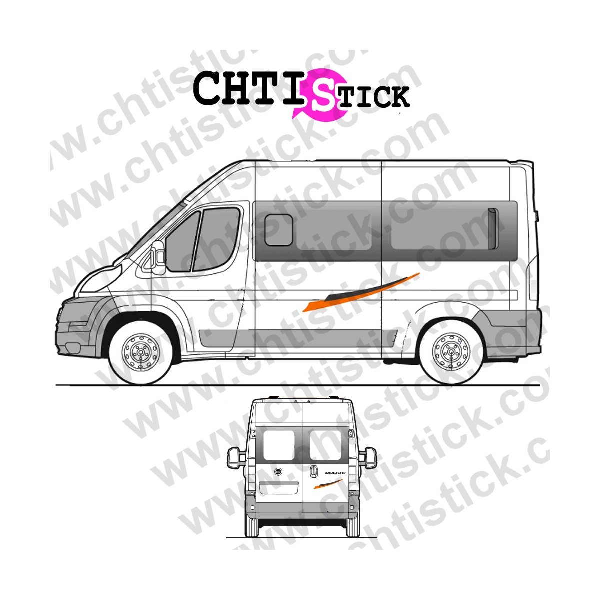 STICKER DECORATION FOURGON CAMPING CAR 02