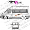 STICKER DECORATION FOURGON CAMPING CAR