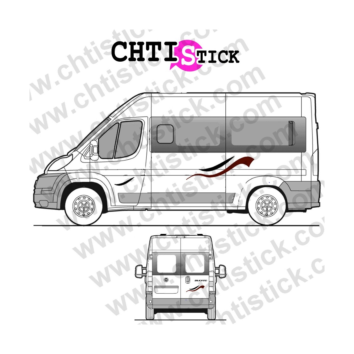 STICKER DECORATION FOURGON CAMPING CAR 04